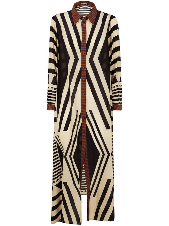 25SS VOLANTIS 미디 원피스 RIAD P89 BEIGE BLACK