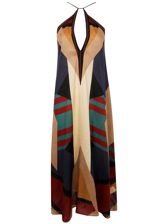 25SS VOLANTIS 미디 원피스 SUNSET LP174 MULTI OLIVE