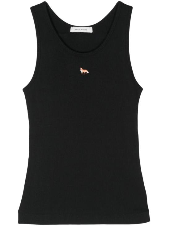 25SS 메종키츠네 민소매 티셔츠 MW00103KJ0125P199 Black