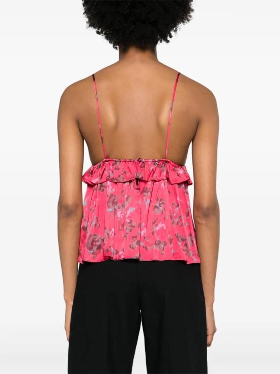  가니 블라우스 F9204 raspberry - GANNI