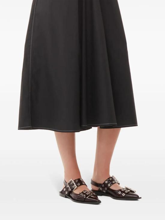  가니 플랫 슈즈 S2320 burgundy - GANNI