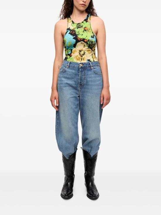  가니 민소매 티셔츠 T4134 sky - GANNI