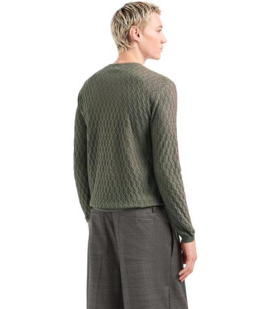 25SS 엠포리오 아르마니 스웨터 EM000883 AF13851 F8097 L Green - EMPORIO ARMANI