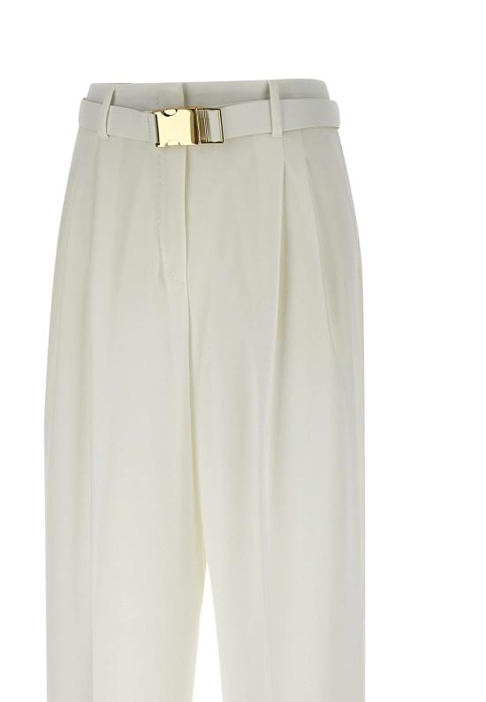 25SS 막스마라 스튜디오 스트레이트 팬츠 2516131011600 009 White - MAX MARA STUDIO