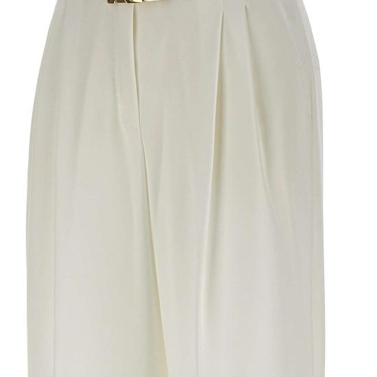 25SS 막스마라 스튜디오 스트레이트 팬츠 2516131011600 009 White - MAX MARA STUDIO