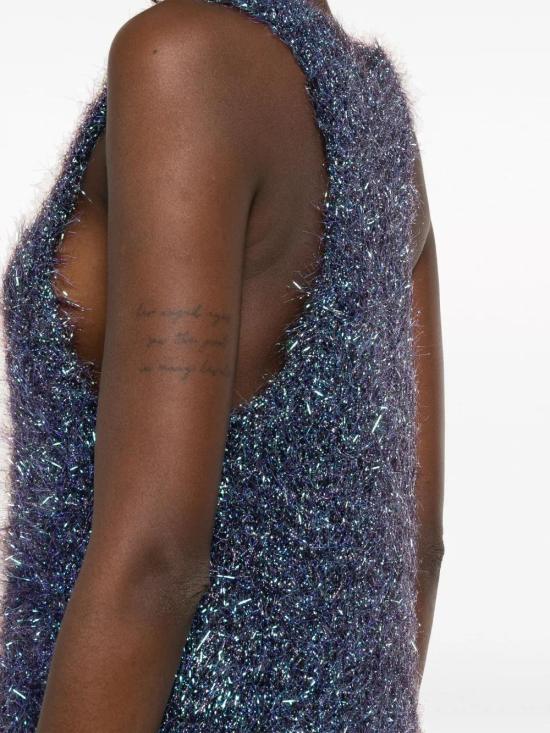  이자벨마랑 미디 원피스 RO0295FAA4L10I dark purple - ISABEL MARANT