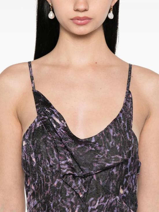  이자벨마랑 미디 원피스 RO0575FAB3J05I dark purple - ISABEL MARANT