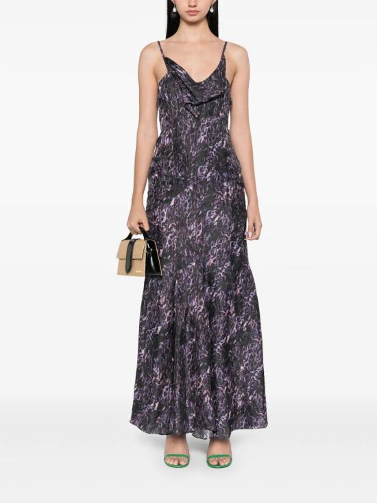  이자벨마랑 미디 원피스 RO0575FAB3J05I dark purple - ISABEL MARANT