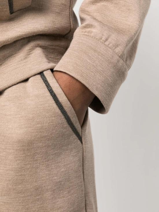  브루넬로 쿠치넬리 트레이닝/조거 팬츠 MD828SB899C8469 brown - BRUNELLO CUCINELLI