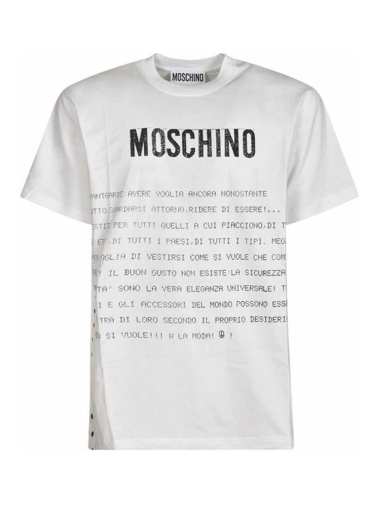 25SS 모스키노 반팔 티셔츠 071702411001 White