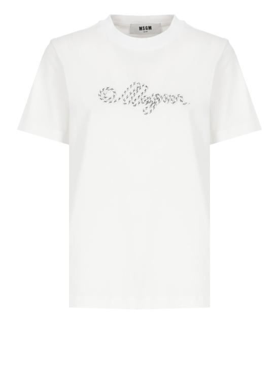 25SS 엠에스지엠 반팔 티셔츠 3841MDM13025709701 WHITE DOM