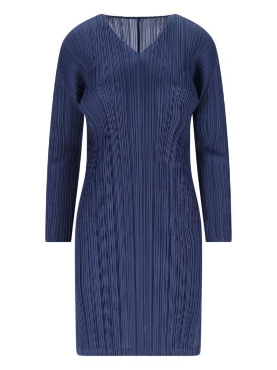 25SS 플리츠플리즈 미디 원피스 PP56JT12275 NAVY DOM