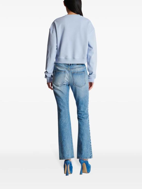  발망 긴팔 티셔츠 EF1JQ002BB02 blue - BALMAIN