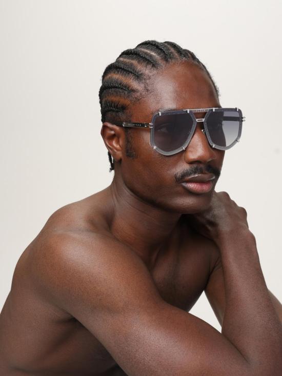 25FW 필립 플레인 선글라스 SPP132 0K07 Black - PHILIPP PLEIN