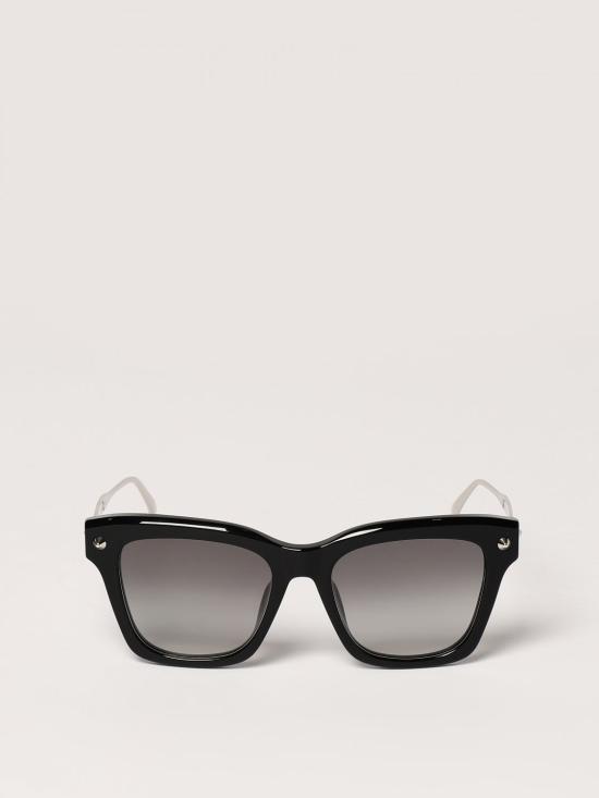 25FW 알렉산더 맥퀸 선글라스 AM0483S 001 Black - ALEXANDER MCQUEEN