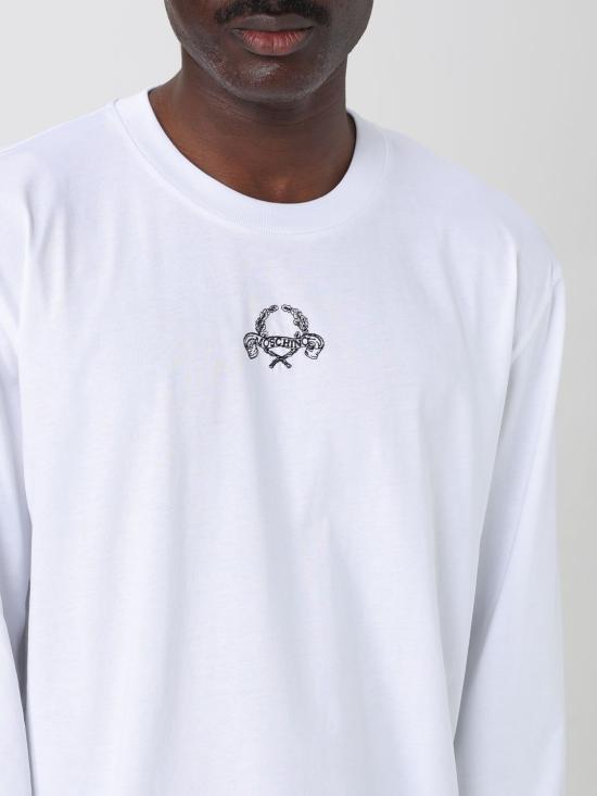 25FW 모스키노 긴팔 티셔츠 12040241 1001 White - MOSCHINO