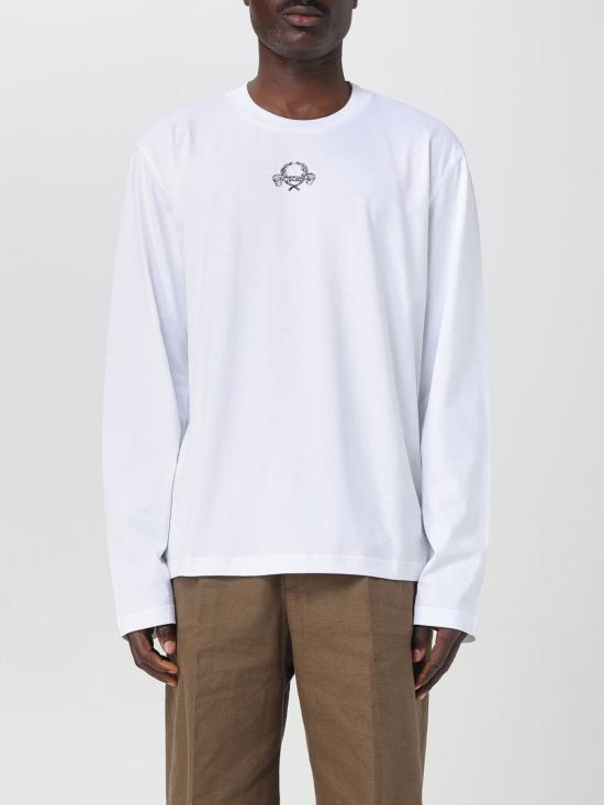 25FW 모스키노 긴팔 티셔츠 12040241 1001 White