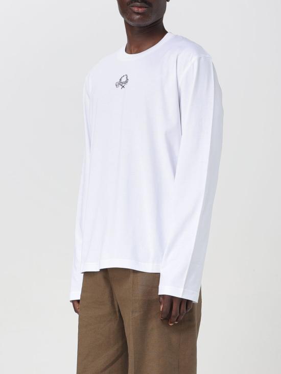 25FW 모스키노 긴팔 티셔츠 12040241 1001 White - MOSCHINO