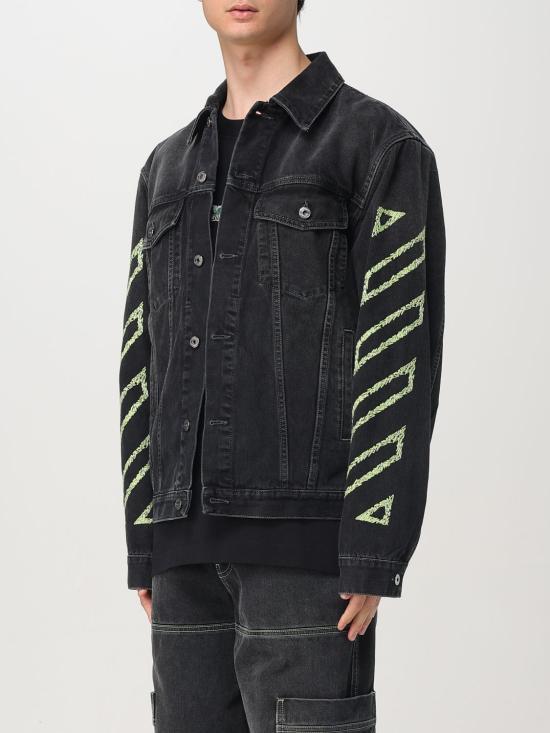 25SS 오프화이트 데님 자켓 OMYE09BS25DEN004 1350 Black - OFF WHITE