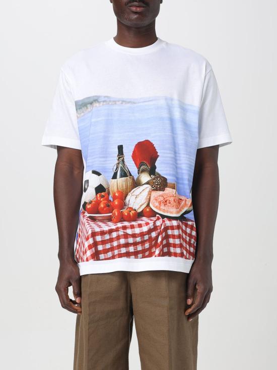 25FW 모스키노 반팔 티셔츠 07020241 1001 White