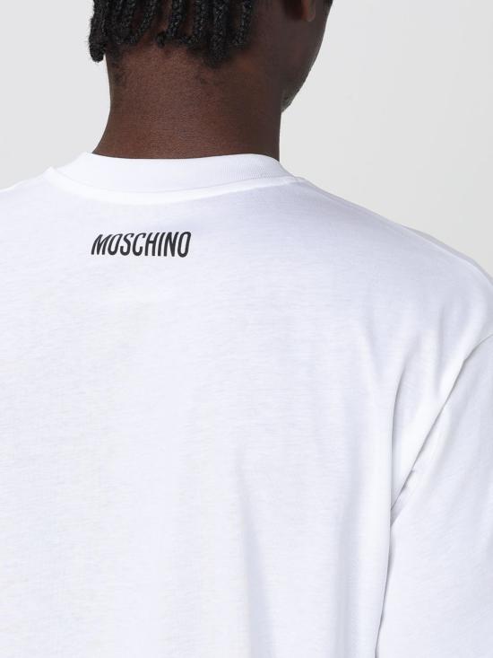 25FW 모스키노 반팔 티셔츠 07020241 1001 White - MOSCHINO