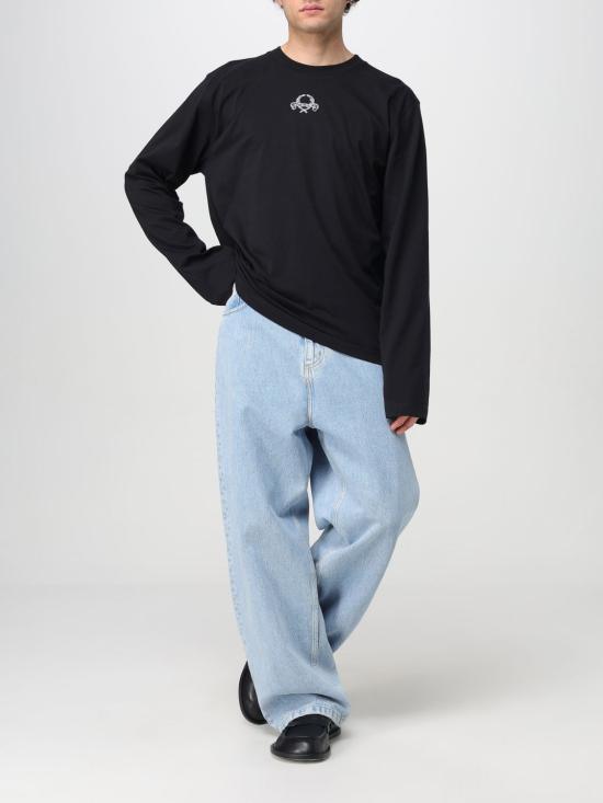 25FW 모스키노 긴팔 티셔츠 12040241 1555 Black - MOSCHINO