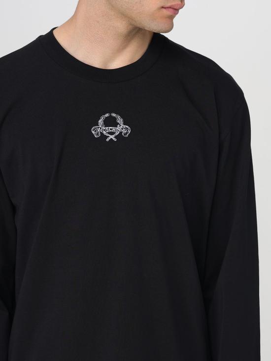 25FW 모스키노 긴팔 티셔츠 12040241 1555 Black - MOSCHINO
