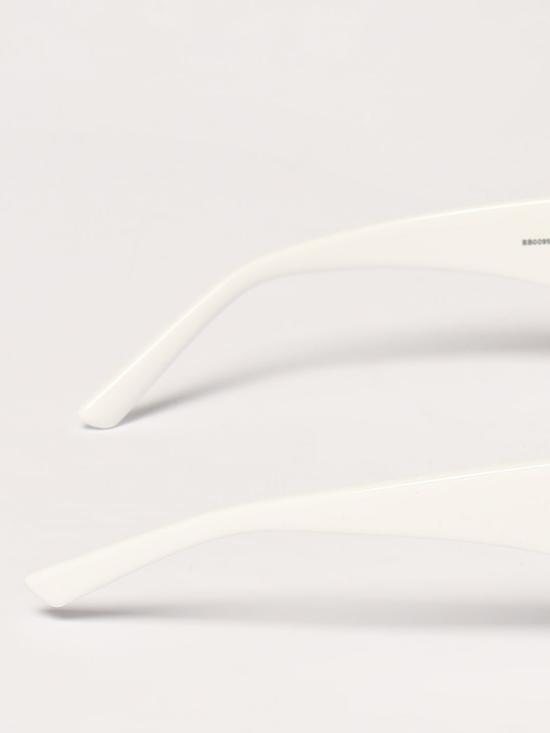 26SS 발렌시아가 선글라스 BB0095S 004 White - BALENCIAGA