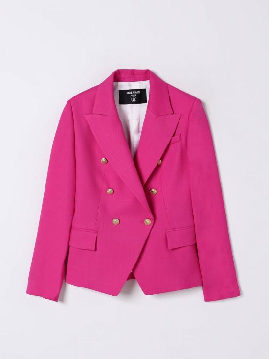 25FW [키즈] 발망 캐주얼 자켓 BW2A04I0196 50LOR Raspberry