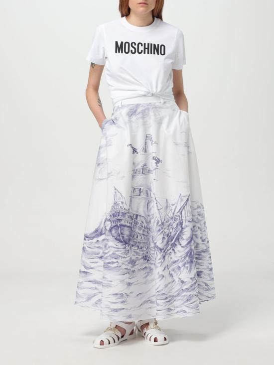 25SS 모스키노 스커트 01440450 2002 White - MOSCHINO