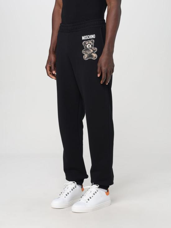 25FW 모스키노 트레이닝/조거 팬츠 03450228 1555 Black - MOSCHINO