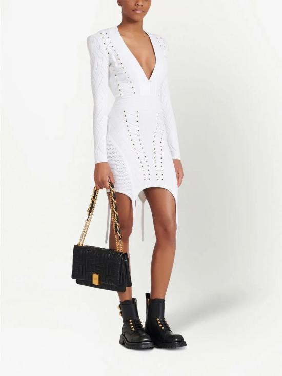  발망 미디 원피스 YF1R8519KC28 - BALMAIN