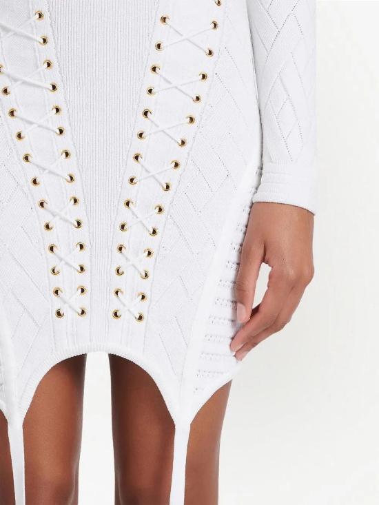  발망 미디 원피스 YF1R8519KC28 - BALMAIN