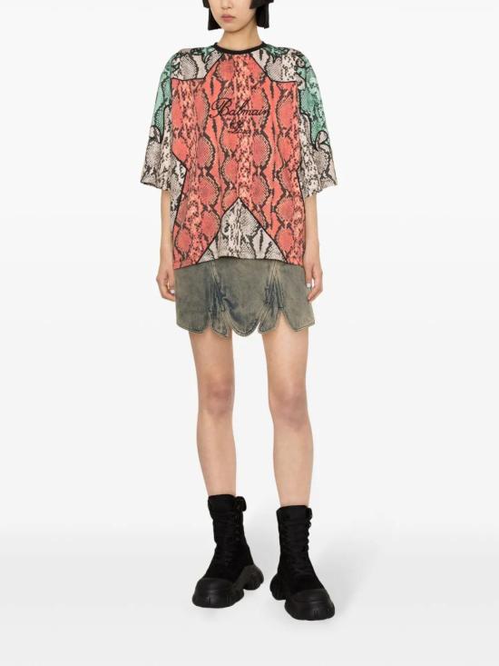  발망 긴팔 티셔츠 CF1EH020GD22 - BALMAIN