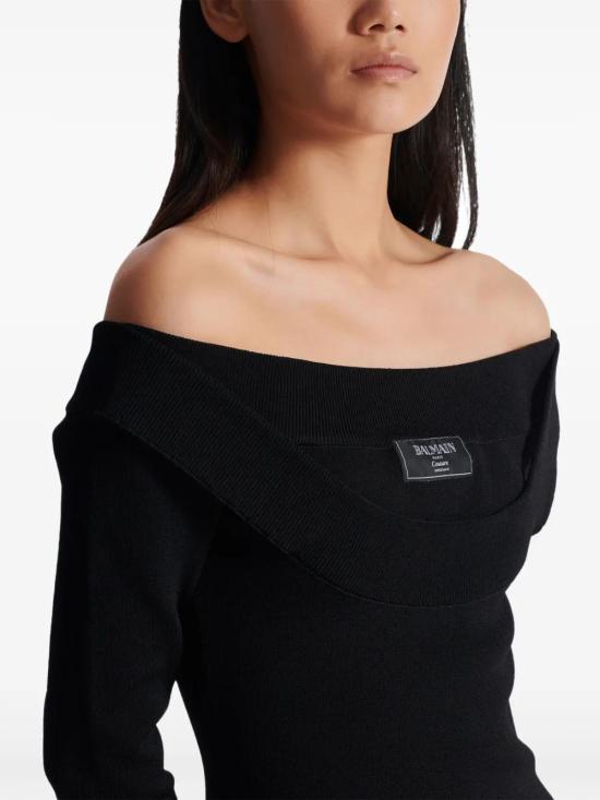  발망 롱 원피스 EF1RL109KH82 - BALMAIN