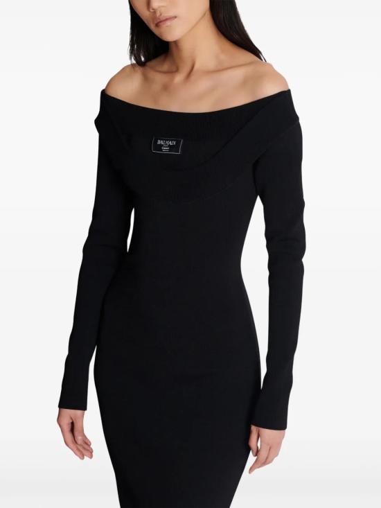  발망 롱 원피스 EF1RL109KH82 - BALMAIN