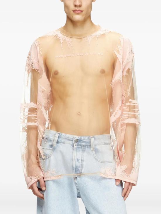  디젤 반팔 티셔츠 A197180AFBM pink - DIESEL