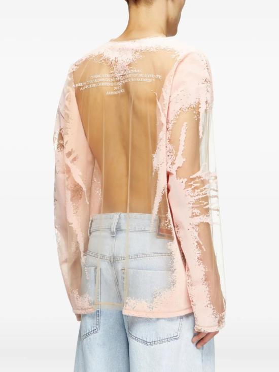  디젤 반팔 티셔츠 A197180AFBM pink - DIESEL