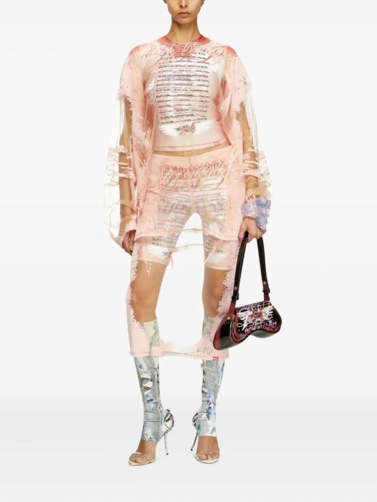  디젤 반팔 티셔츠 A197180AFBM pink - DIESEL