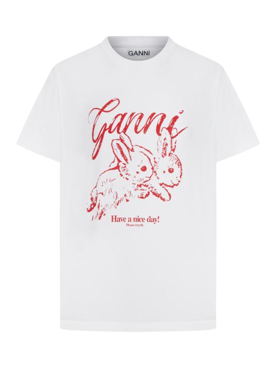 25SS 가니 반팔 티셔츠 T3994151 BRIGHT WHITE DOM