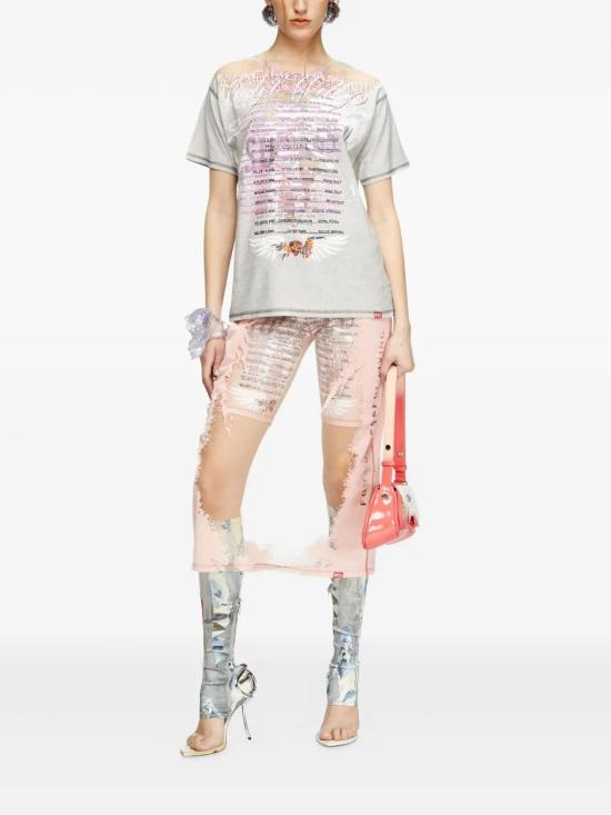  디젤 반팔 티셔츠 A197310JLBR grey - DIESEL