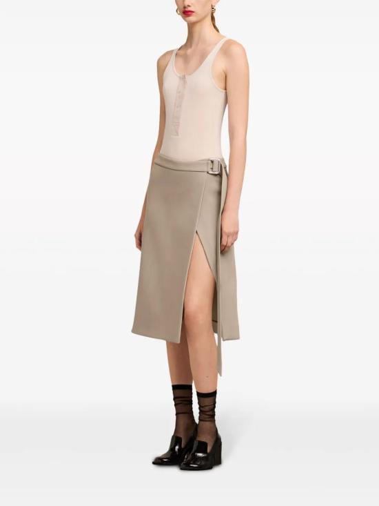  아미 미디 스커트 E24FSK219WV0045 beige - AMI