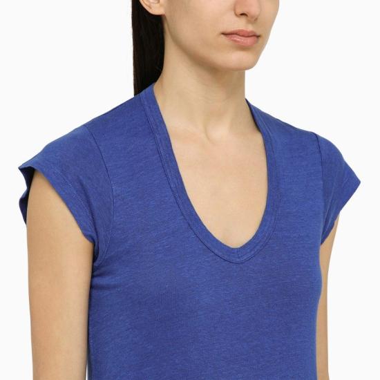  이자벨마랑에뚜왈 반팔 티셔츠 24PTS0014FBB1N17E 30EB blue - ISABEL MARANT ETOILE