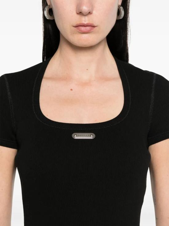 25SS 알렉산더 맥퀸 미디 원피스 829113QLAER 1000 BLACK - ALEXANDER MCQUEEN