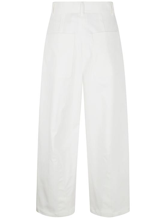 25SS 막스마라 스트레이트 팬츠 2511131042600 001 WHITE - MAX MARA