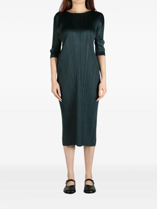 25SS 플리츠플리즈 미디 원피스 PP56JH434 62 GREEN - PLEATS PLEASE