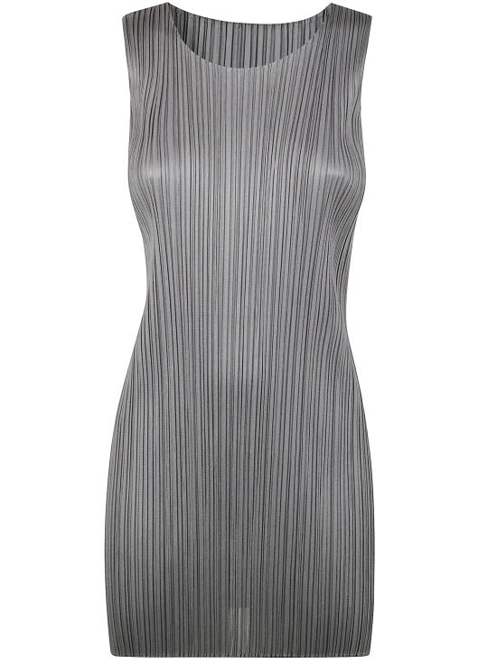 25SS 플리츠플리즈 미디 원피스 PP56JT107 12 GREY