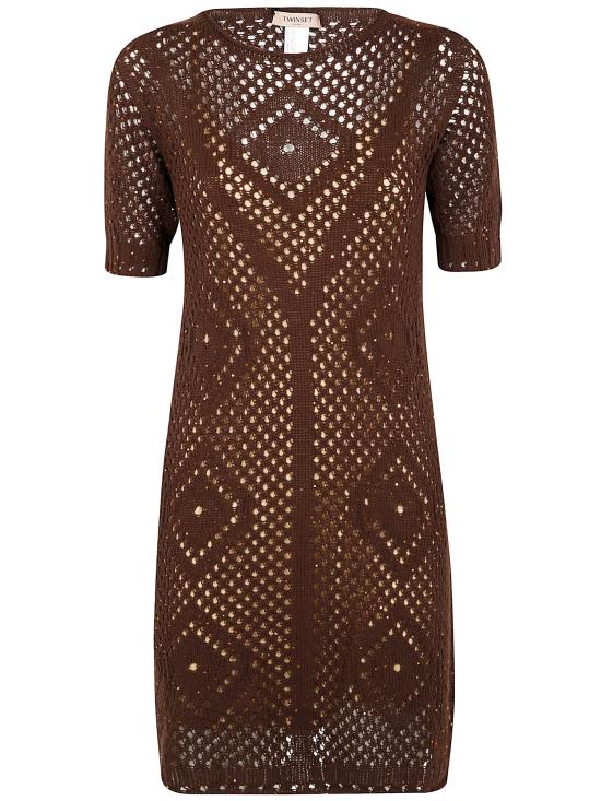 25SS TWIMSET 숏 원피스 251TT3302 BROWN