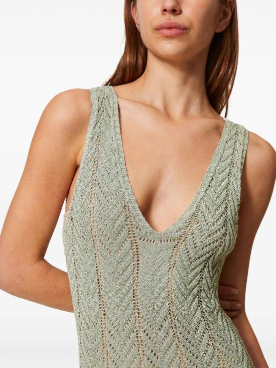 25SS TWIMSET 롱 원피스 251TT319A GREEN - TWINSET