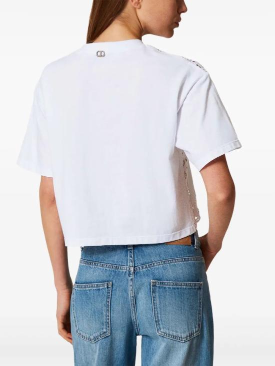 25SS 트윈셋 반팔 티셔츠 251TT2340 00001 WHITE - TWINSET